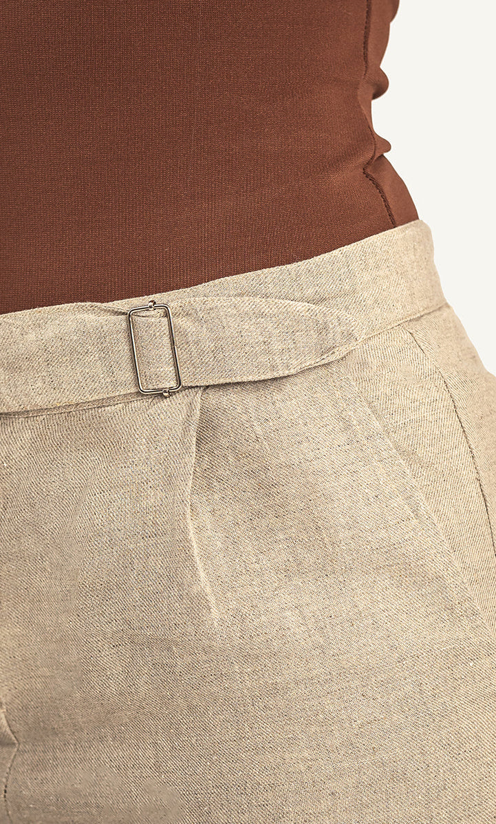 Trousers with Buckle Detail