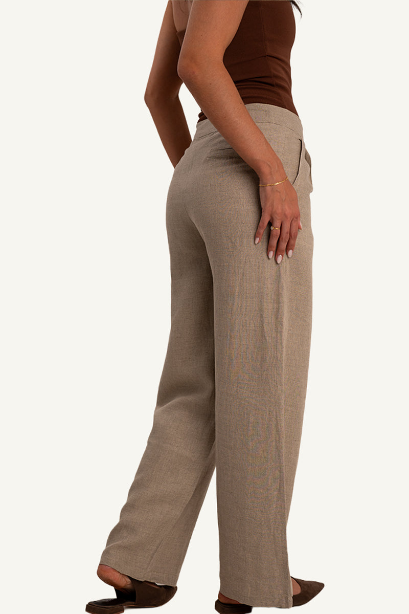 Trousers with Buckle Detail
