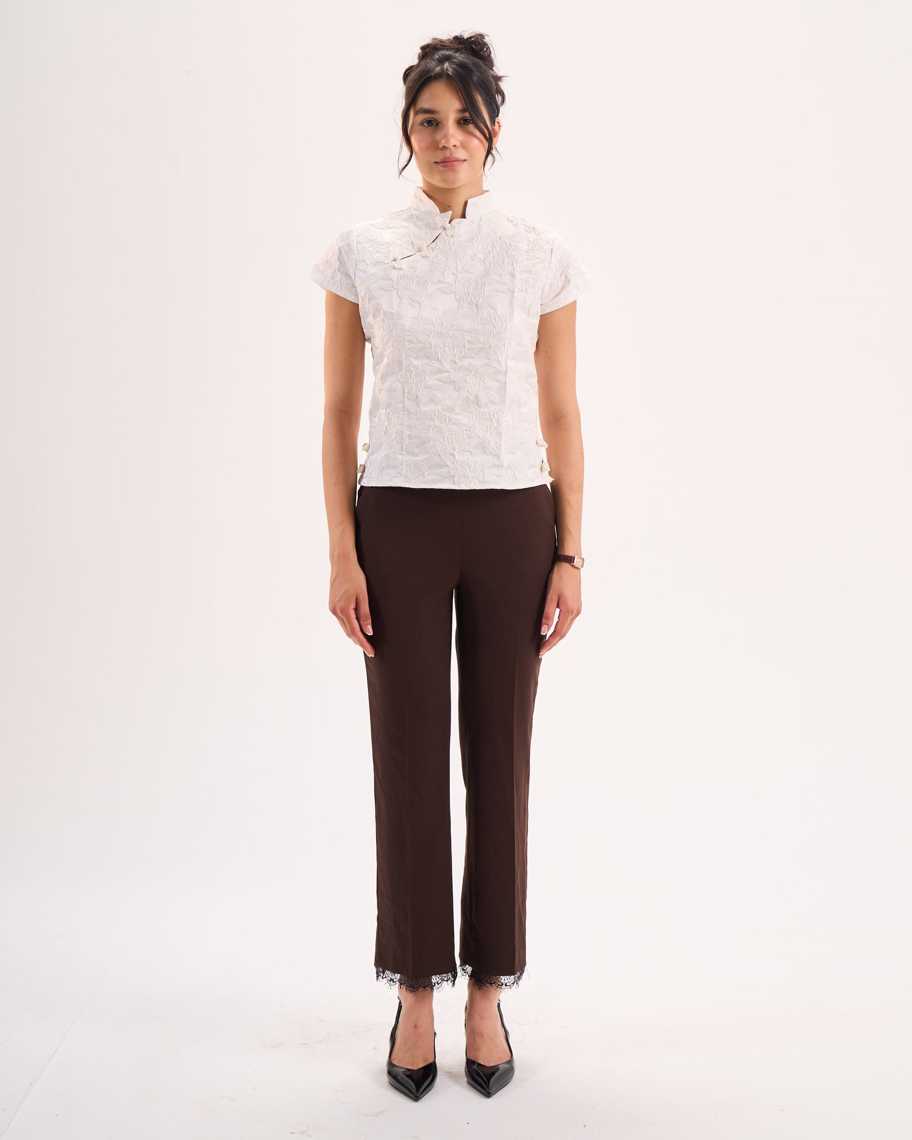 White Qipao top