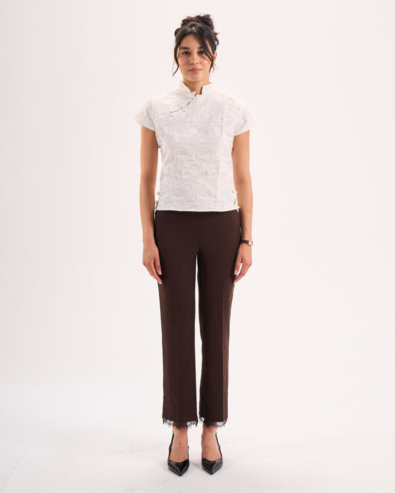 White Qipao top
