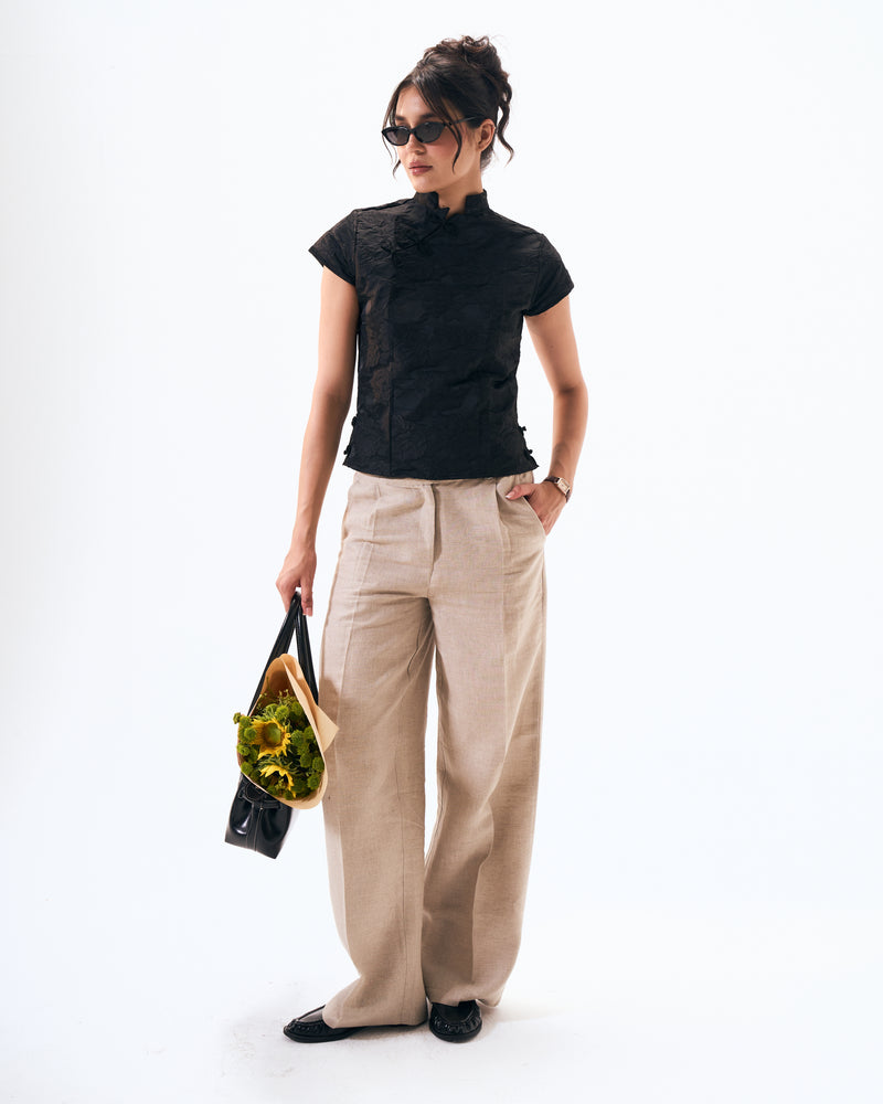 Trousers with Buckle Detail