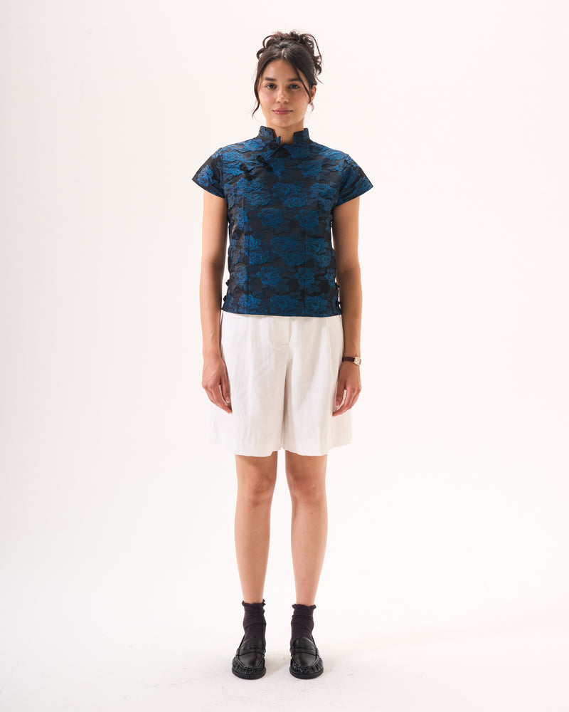 Blue Qipao Top