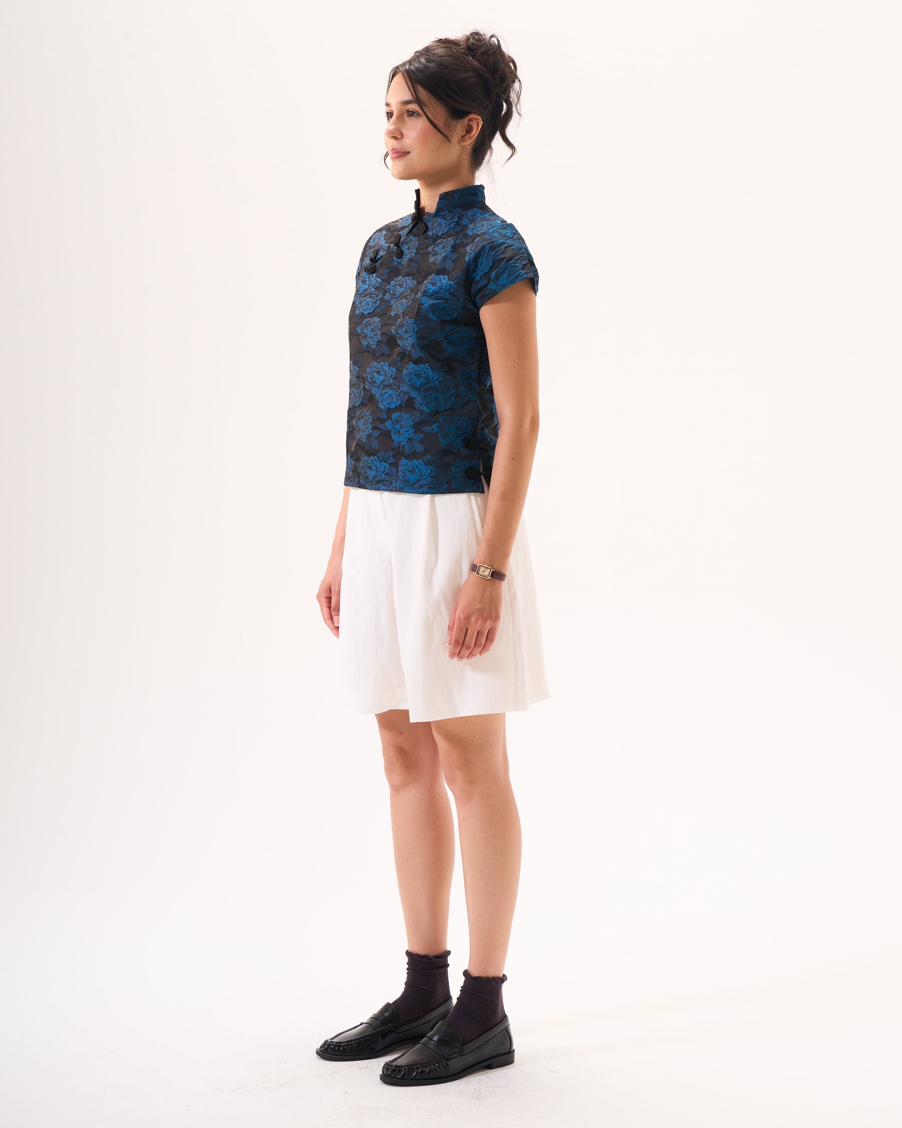 Blue Qipao Top