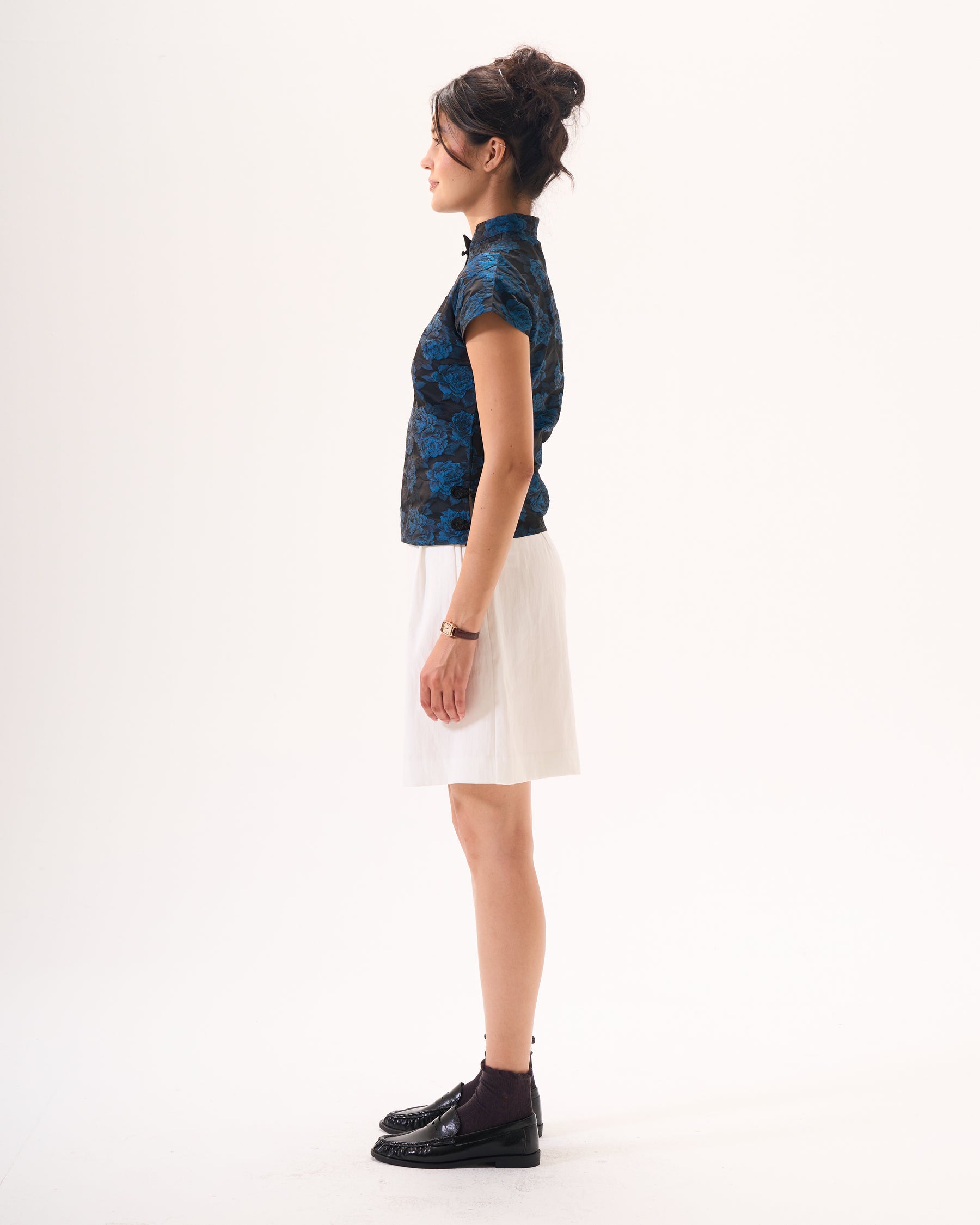 Blue Qipao Top