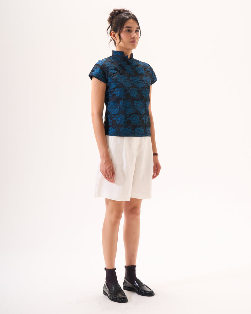 Blue Qipao Top