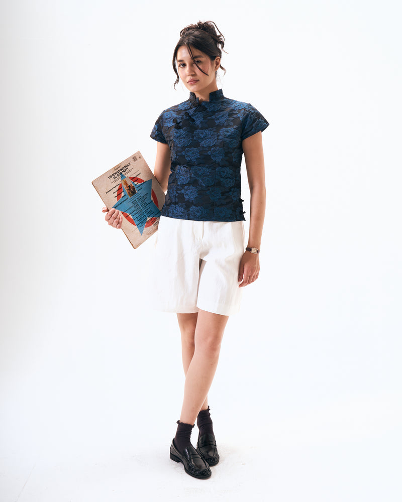 Blue Qipao Top